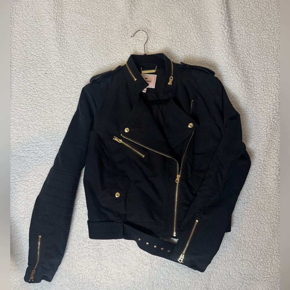 Juicy Couture Black Coat with Gold Accents